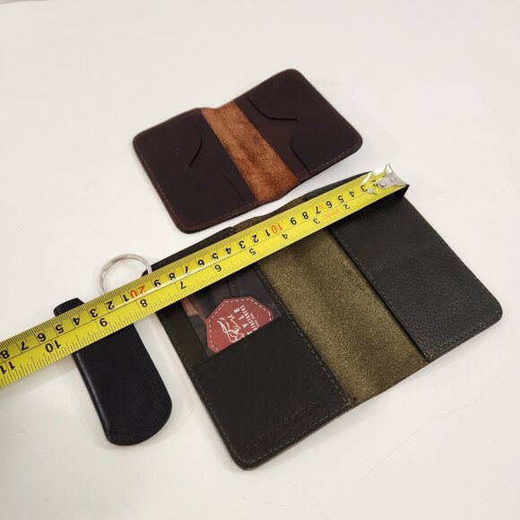 European Leather Wallet Billfold Keychain Lighter Holder Lot NEW - Picture 12 of 13